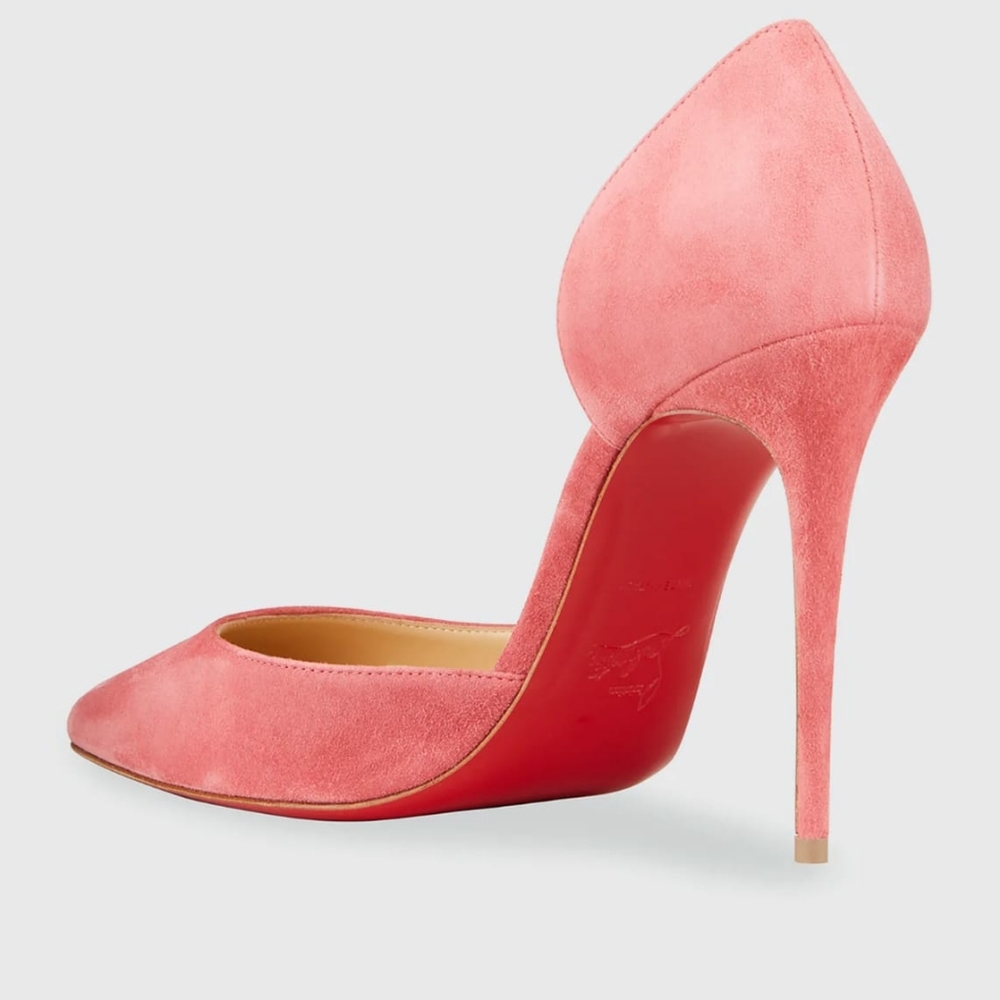 Iriza half-d'Orsay 100mm red sole pump